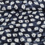 Viskose - Rayon Slub Stretch Batik Blau