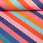 Baumwoll-Canvas Hugo & Hilda - Diagonale Streifen Multicolor-0