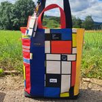 Baumwoll-Canvas Hugo & Hilda - Rechtecke Multicolor-2