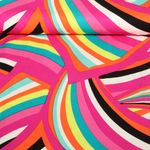 Viskose-Satin - Streifenmix Pink