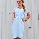 Jersey Seersucker - Streifen Hellblau Weiß-1