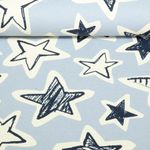 Sommersweat - French Terry Sterne Hellblau