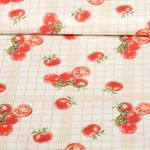 Baumwoll-Cretonne - Digitaldruck Tomaten Weiß Beige