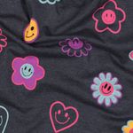 Jersey - Smileys Mix Glitter Indigo Melange