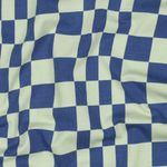 Jersey - Combinatiestof Vierkanten Cool Lichtgroen Blauw