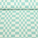 Jersey - Vierecke Kombistoff Cool Beige Mint