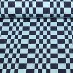 Jersey - Vierecke Kombistoff Cool Blau Hellblau