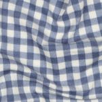 Flanelle en coton - carreaux écru bleu