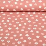 Bio Jersey - Blümchen Altrosa