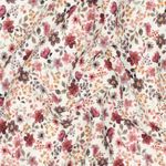 Ribbjersey - Digitaltryck Blommor Ecru Röd