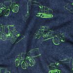 Jersey - Digitaaldruk Bouwvoertuigen Blauw Neon