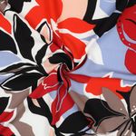 Viscosa - Grandes flores azul claro rojo EcoVero