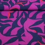 Viskose - Blätter Lila EcoVero