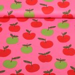 Baumwoll-Popeline - Äpfel Pink