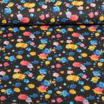 Baumwoll-Cretonne - Digitaldruck Farbkleckse Anthrazit