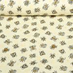 Bio Musselin Glatt - Hamburger Liebe Digitaldruck Beetles & Bugs Tickle Ecru