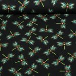 Økologisk Jersey - Hamburger Liebe Digital Print Beetles & Bugs Sort