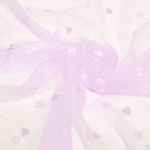 Softtüll - Herzen Bestickt Lila