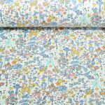Baumwoll-Popeline - Blumenwiese Blau