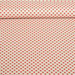 Baumwoll-Popeline - Kleine Blumen Rot