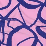 Tecido para vestidos e blusas - Stretch abstrato rosa azul