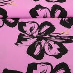 Kleider und Blusenstoff - Stretch Große Blumen Pink