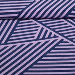 Kleider und Blusenstoff - Stretch Geometric Blau