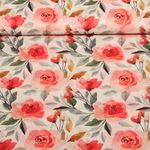 Baumwoll-Voile - Digitaldruck Rosen Ecru-0