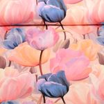Sommersweat - French Terry Digitaldruck Tulpen Rosa