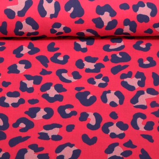 Baumwoll-Musselin - Double Gauze Leo Pink
