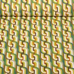 Baumwoll-Webware - Retromuster Petrol