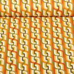 Baumwoll-Webware - Retromuster Olive