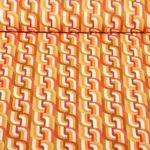 Baumwoll-Webware - Retromuster Orange