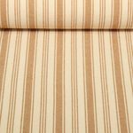 Baumwolle Webware - Küchentuch Streifen Beige Braun