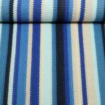 Strickjersey - Streifen Blau