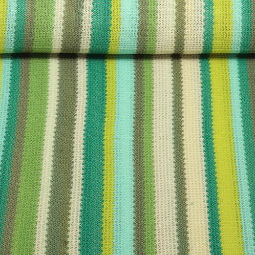 Strickjersey - Streifen Kiwigrün