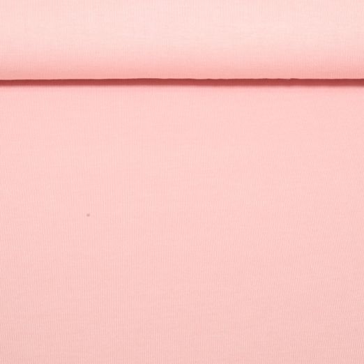Strickjersey - Uni Melange Pastell Rosa