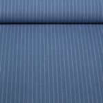 Viskoseleinen - Slub Streifen Jeansblau