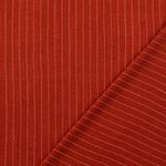 Viscose linnen - Slub strepen baksteenrood