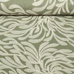 Viskoseleinen - Bestickt Blätter Grün