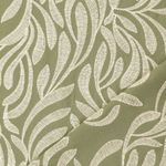 Viskoselinne - Broderade gröna blad