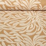 Viskoseleinen - Bestickt Blätter Braun