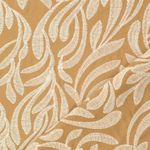 Viskoselinne – Broderade blad brun