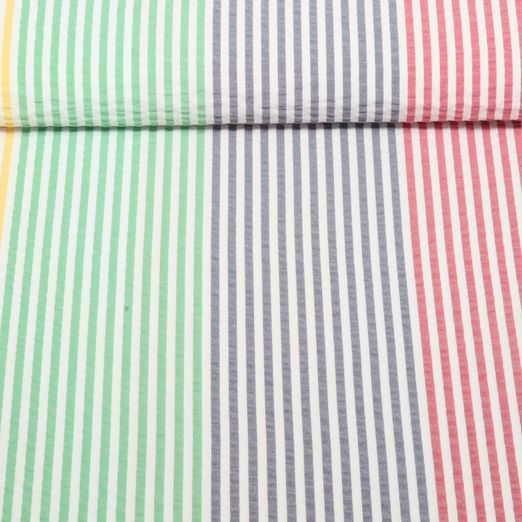 Seersucker - Streifen Multicolor
