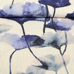 Viskoseleinen - Digitaldruck Große Blüten Navy