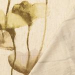 Viskoselinne - Digitaltryck Stora blommor Ljusgrön