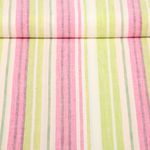 Viskoseleinen - Streifen Pink Garngefärbt