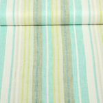 Viskoseleinen - Streifen Grün Garngefärbt