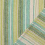 Viskoselinne - gröna ränder garnfärgade