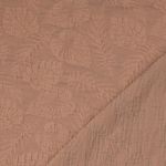 Tessuto per abiti e bluse – Jacquard foglie Taupe